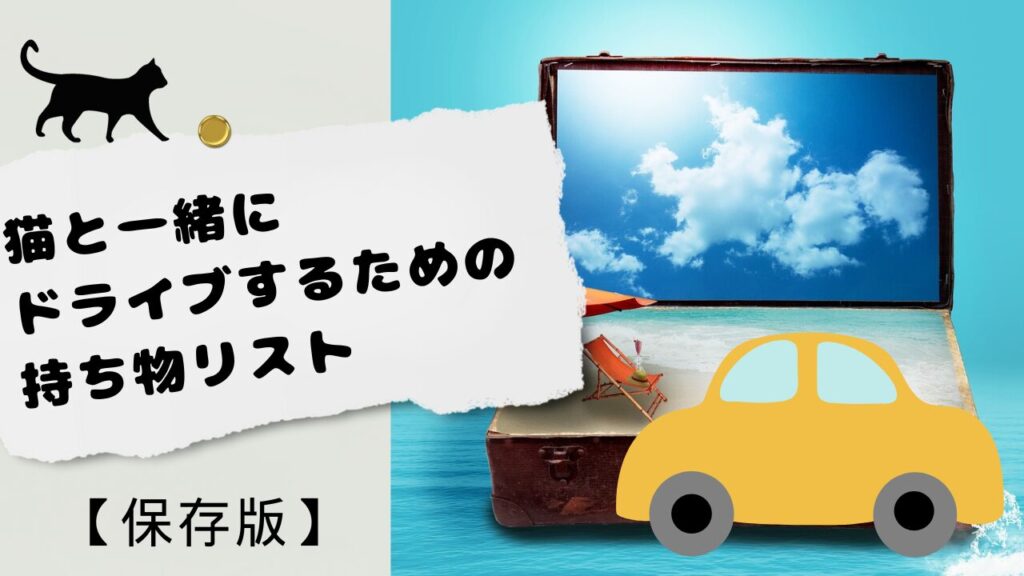 猫と一緒に ドライブするための持ち物リスト