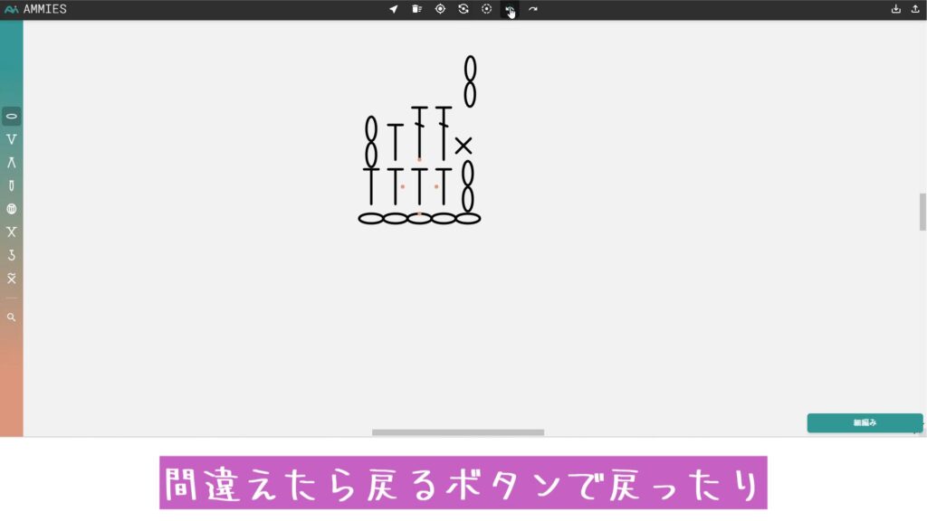 間違えたら戻るボタンで戻ったり