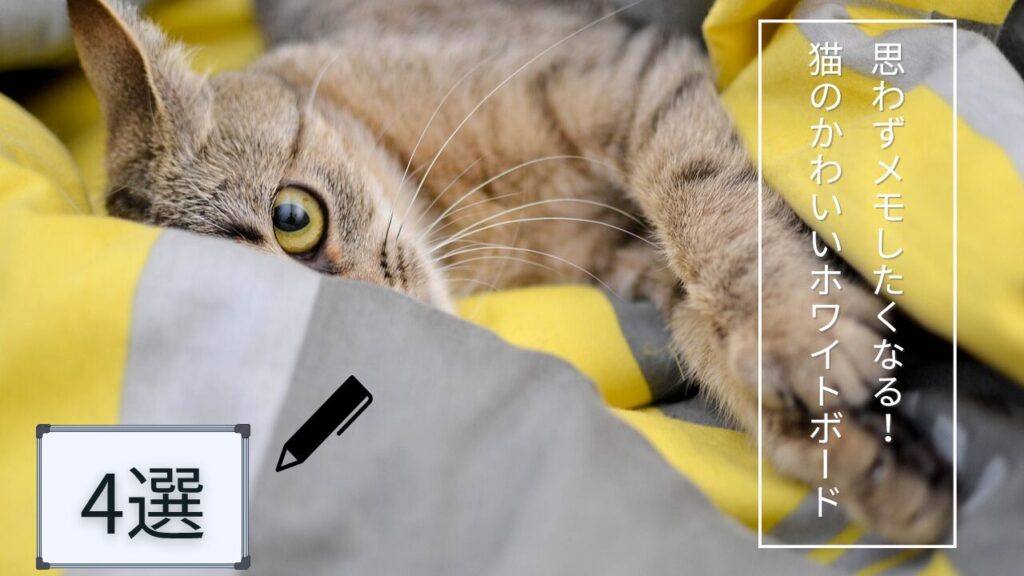 思わずメモしたくなる！猫のかわいいホワイトボード4選