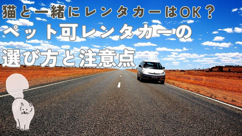 猫と一緒にレンタカーはOK？ペット可レンタカーの選び方と注意点