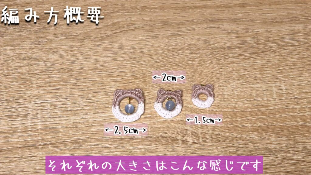 それぞれの大きさはこんな感じです