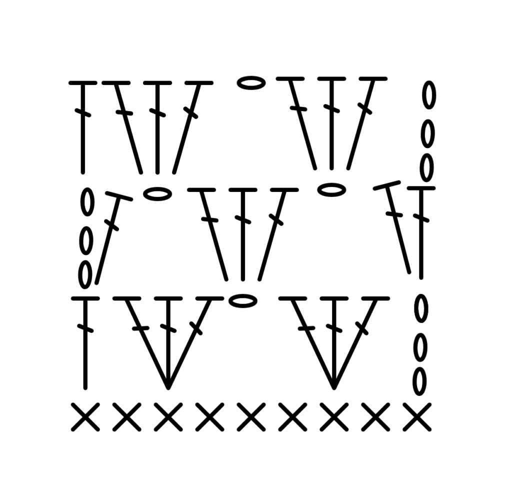 ボンネット編み図