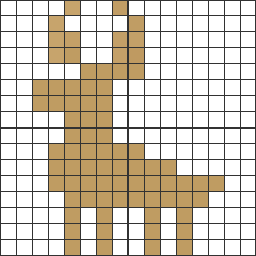 トナカイ編み図