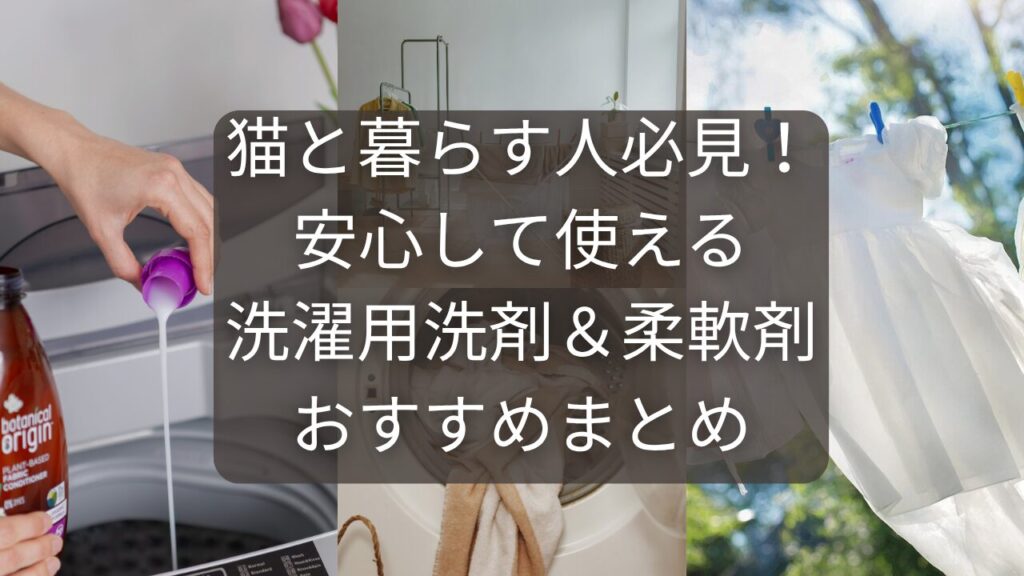 猫と暮らす人必見！安心して使える洗濯用洗剤＆柔軟剤おすすめまとめ