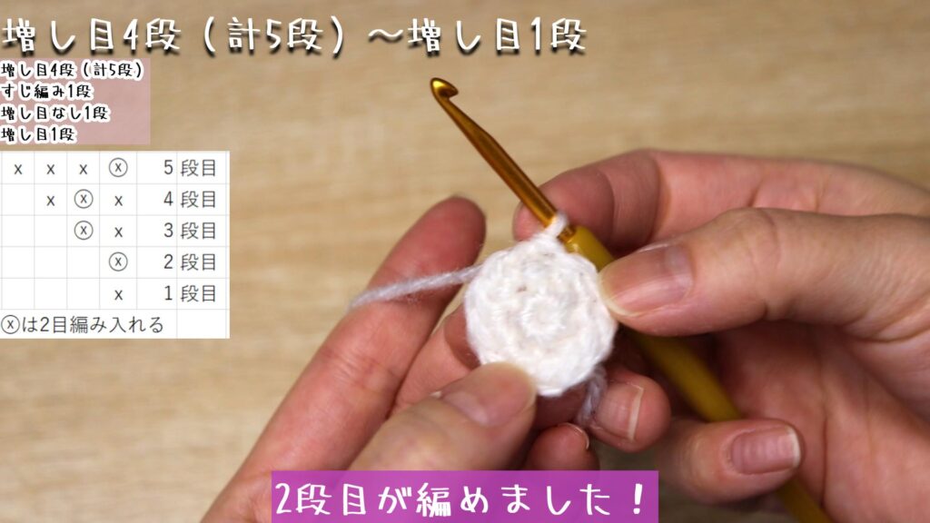 2段目が編めました！