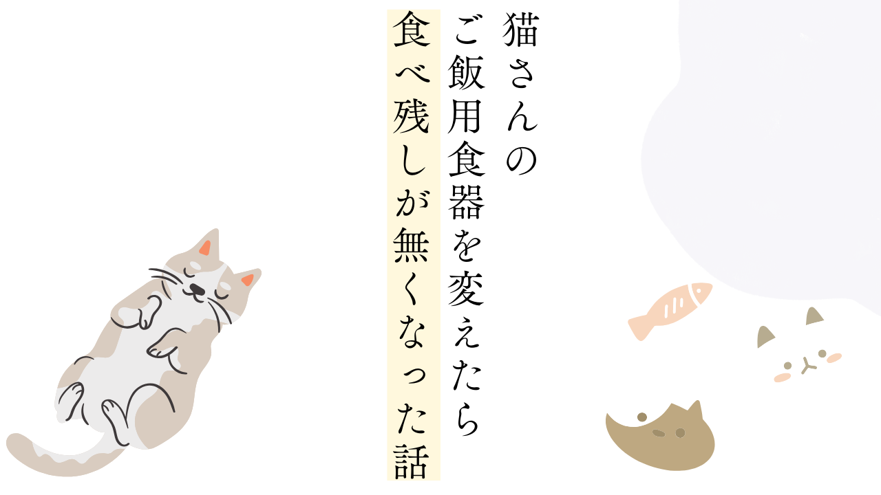 猫さんのご飯用食器を変えたら食べ残しが無くなった話