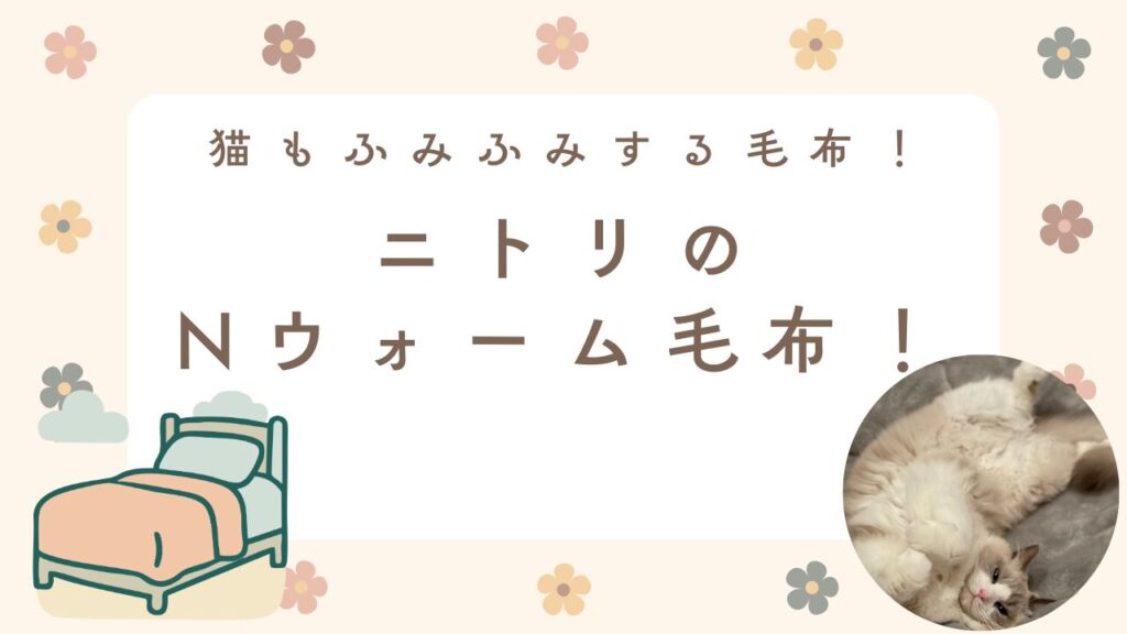猫もふみふみする毛布！ニトリのNウォーム毛布！