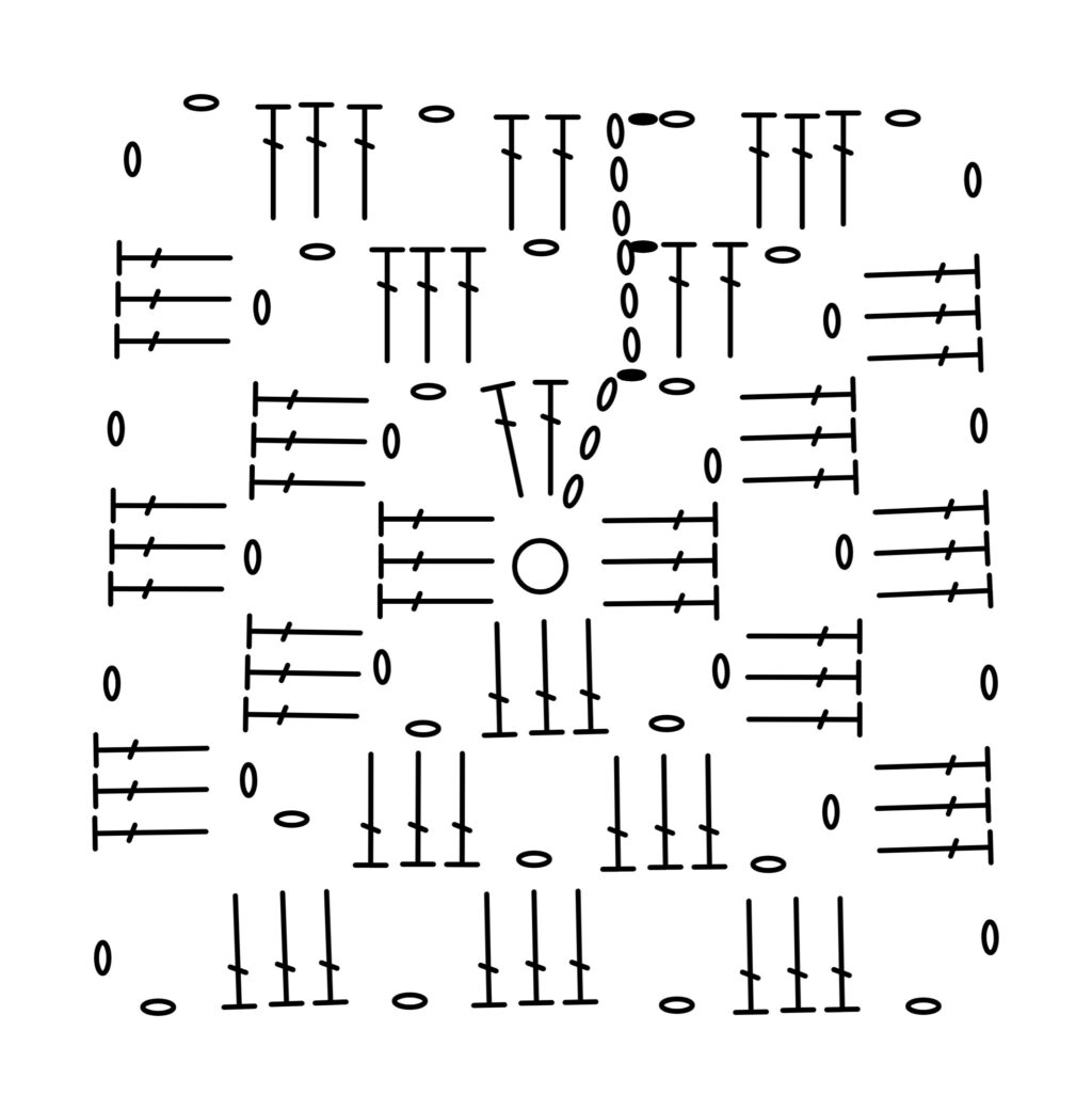 モチーフ編み　編み図
