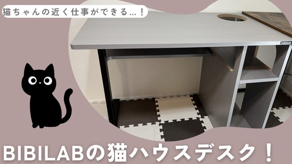 猫ちゃんの近く仕事ができる…！BIBILABの猫ハウスデスク！