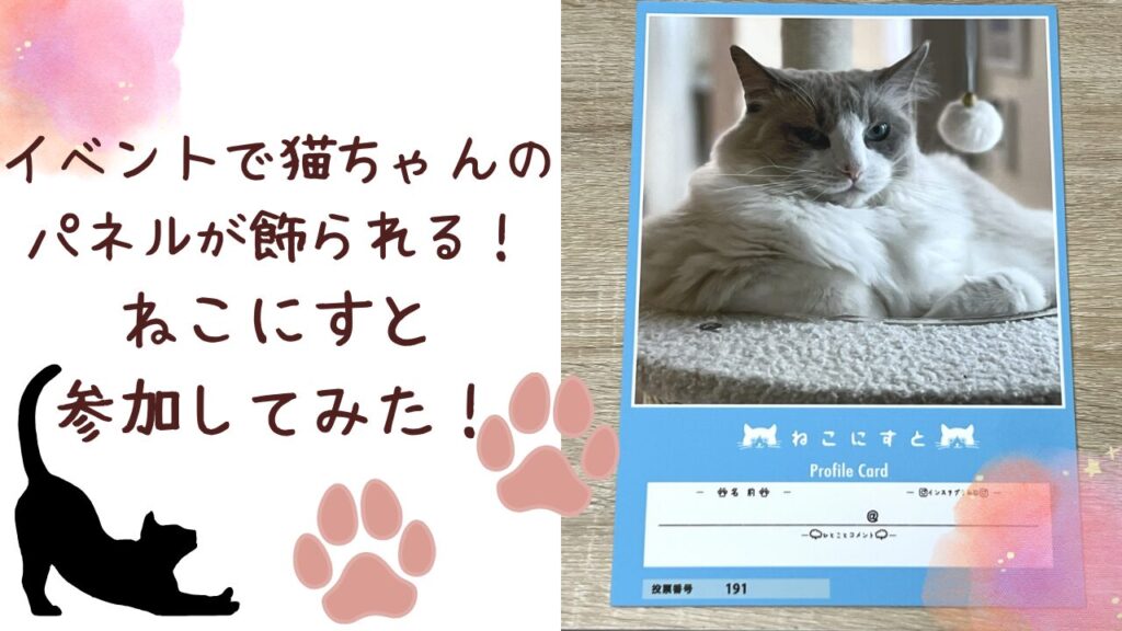 イベントで猫ちゃんのパネルが飾られる！ねこにすと参加してみた！