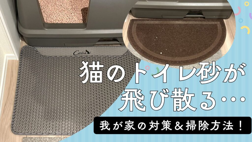 猫のトイレ砂が飛び散る…我が家の対策＆掃除方法！